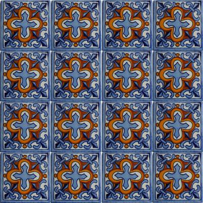 TalaMex Escudo Talavera Mexican Tile Close-Up