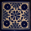 TalaMex Blue Damasco Talavera Mexican Tile