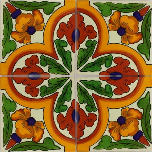TalaMex Ada Talavera Mexican Tile Close-Up