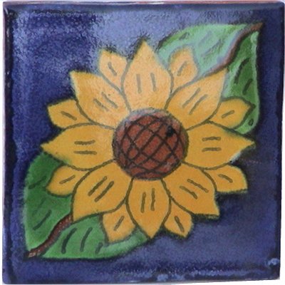 Sunflower II Talavera Mexican Tile