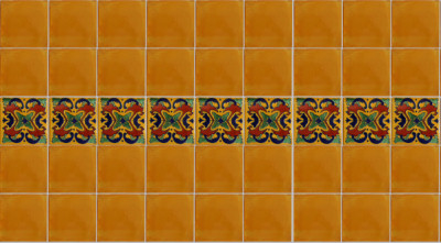 TalaMex Yellow Talavera Mexican Tile Close-Up
