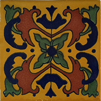 TalaMex Butterfly Talavera Mexican Tile