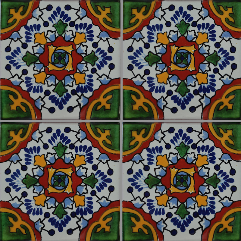 TalaMex Gerona Talavera Mexican Tile Details