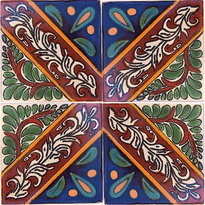 TalaMex Morelia Talavera Mexican Tile Close-Up