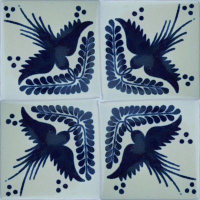 TalaMex Golondrina Talavera Mexican Tile Details