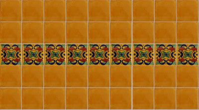 Yellow Talavera Mexican Tile Details