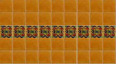 TalaMex Yellow Talavera Mexican Tile Details