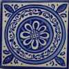 TalaMex Blue Target Talavera Mexican Tile