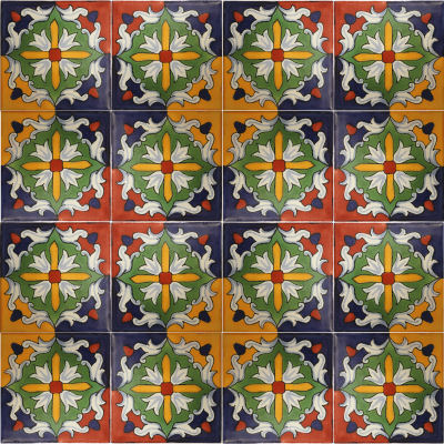 TalaMex Veneto Talavera Mexican Tile Close-Up