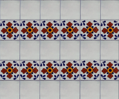 TalaMex Blue Seville Talavera Mexican Tile Details