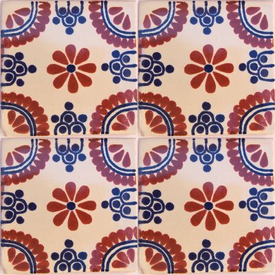 TalaMex Terra Madrid Talavera Mexican Tile Close-Up