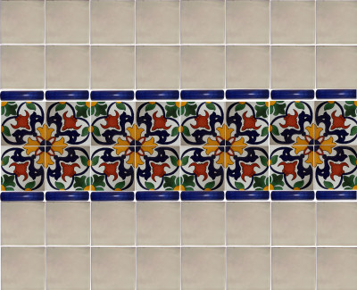 TalaMex Hortensia Talavera Mexican Tile Details