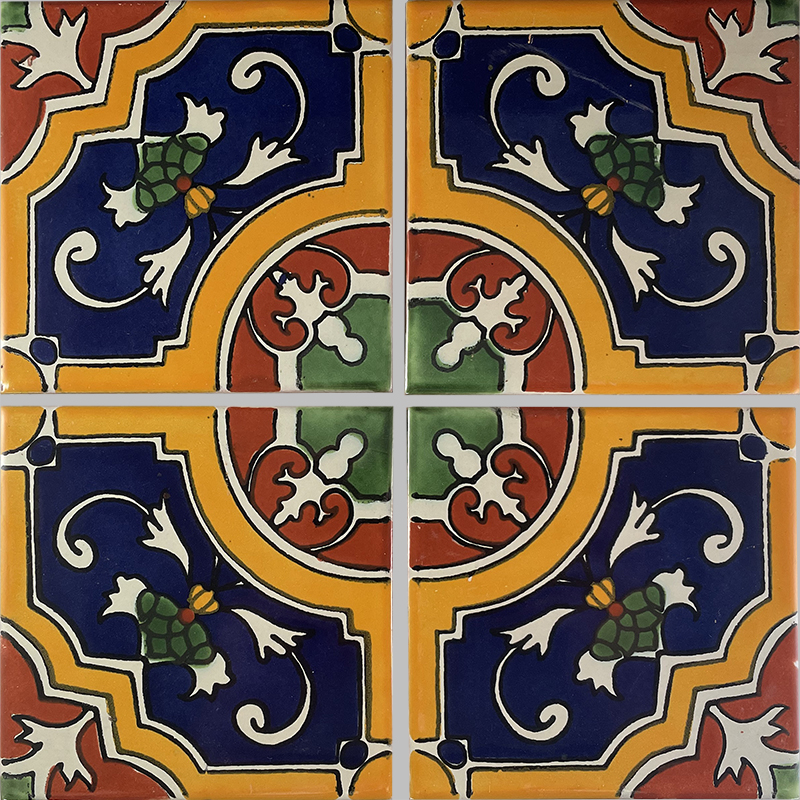 TalaMex Castilla Talavera Mexican Tile Details