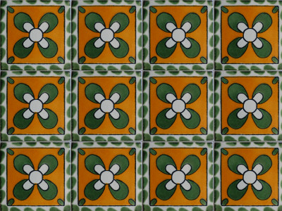 TalaMex Clover Talavera Mexican Tile Close-Up