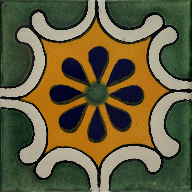 Arab Green Talavera Mexican Tile