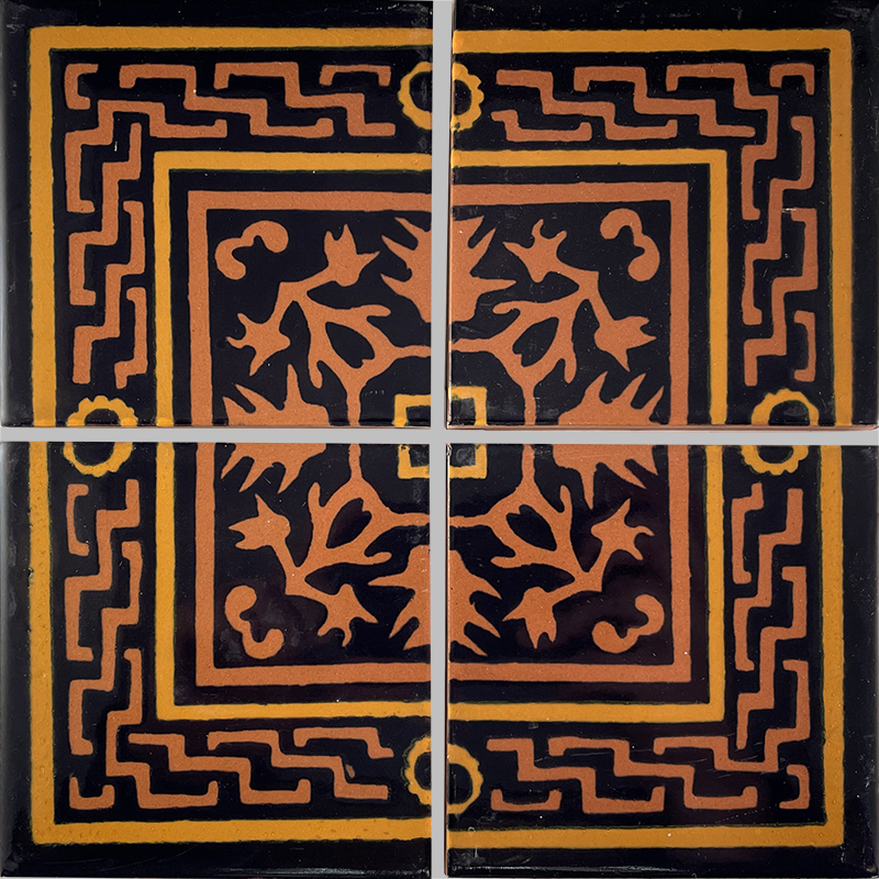 TalaMex Soria Corner Talavera Mexican Tile Details