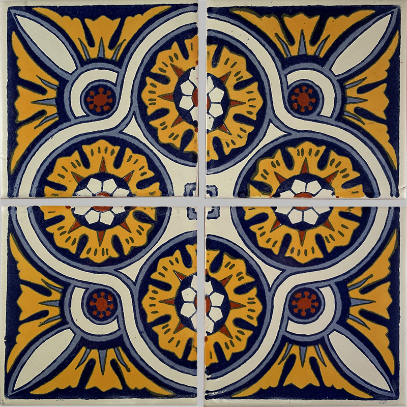 TalaMex Chain Corner Talavera Mexican Tile Details