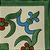 TalaMex White Liz Corner Talavera Mexican Tile