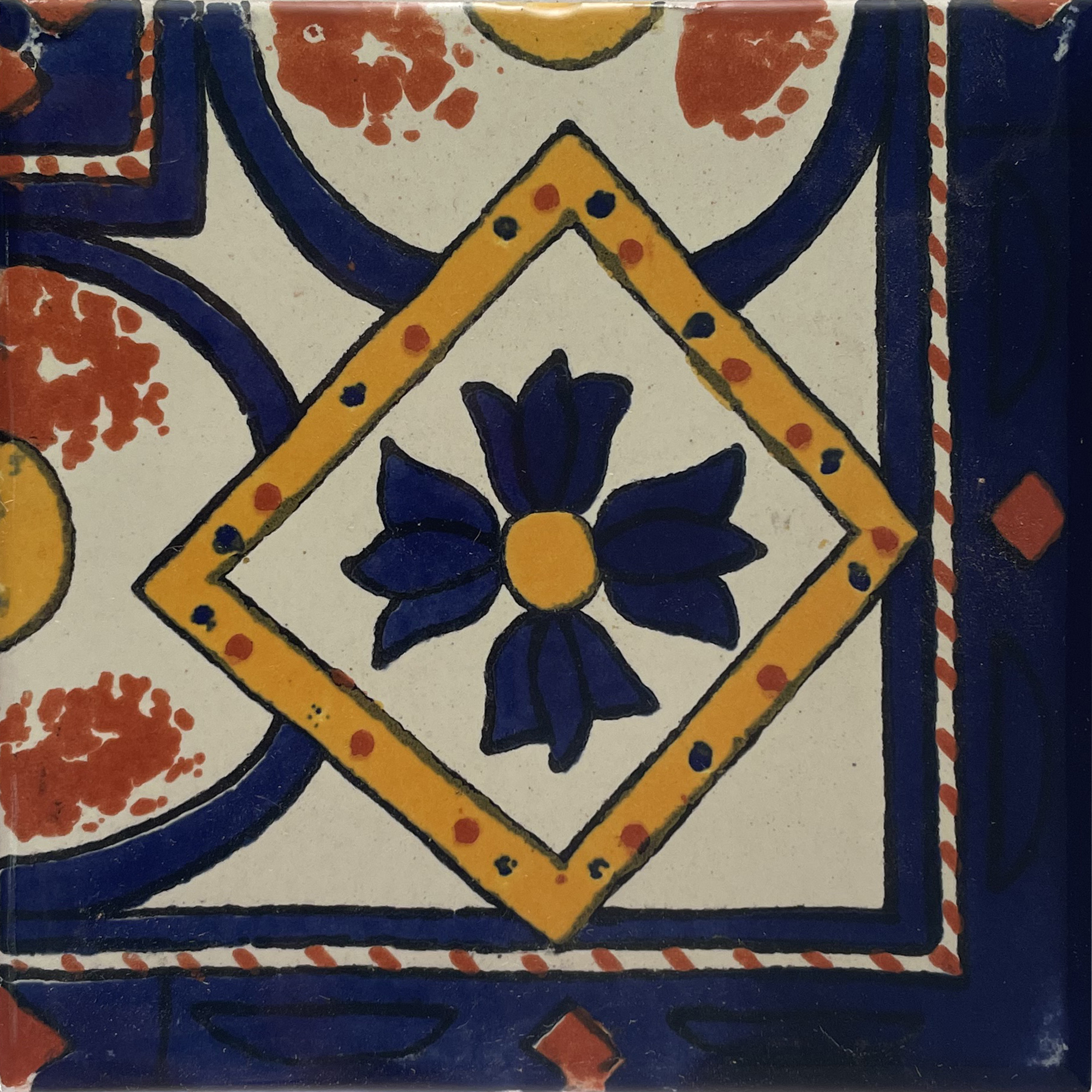 TalaMex Corner Diamond Talavera Mexican Tile