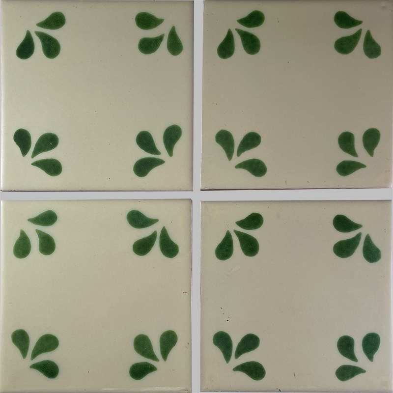 TalaMex Green Splash Talavera Mexican Tile Details