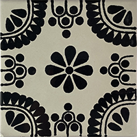 TalaMex Black Madrid Talavera Mexican Tile