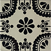 TalaMex Black Madrid Talavera Mexican Tile