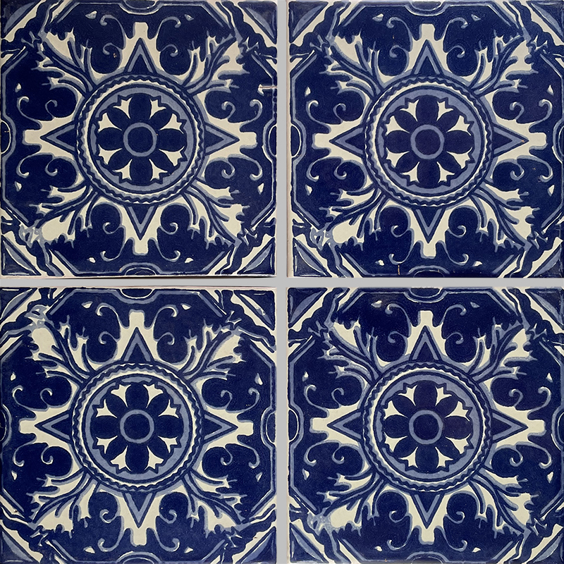 TalaMex Blue Forest Talavera Mexican Tile Details