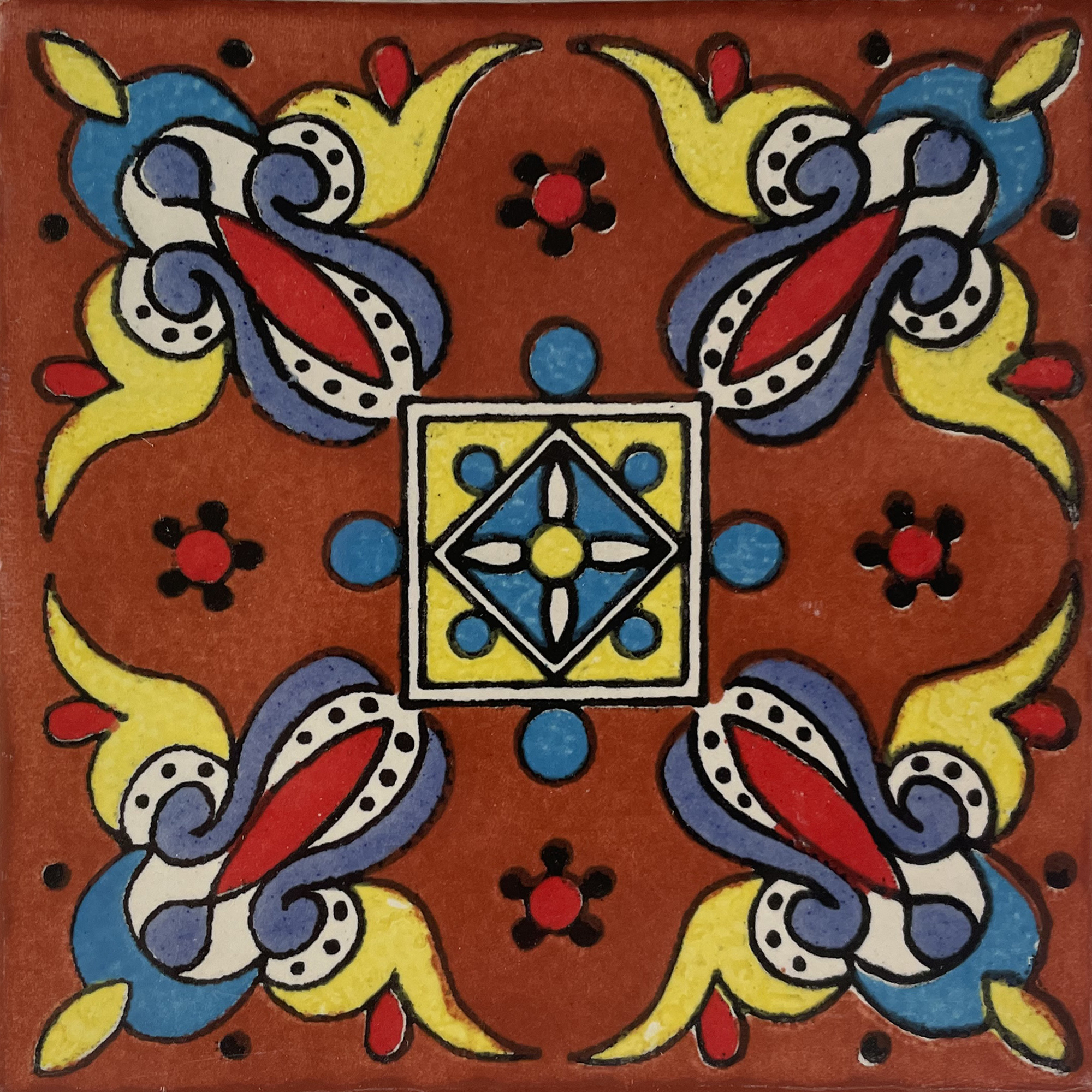 TalaMex Terracotta Oasis Talavera Mexican Tile