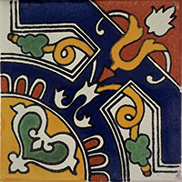 TalaMex Medallion Talavera Mexican Tile