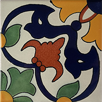 TalaMex Hortensia Talavera Mexican Tile