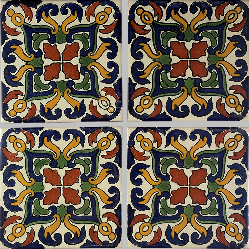 TalaMex Fuego Talavera Mexican Tile Details