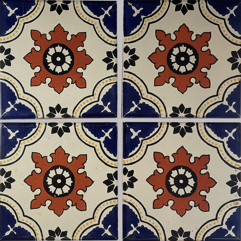 TalaMex Calabria Talavera Mexican Tile Details
