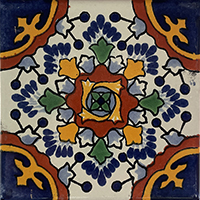 TalaMex Blue Gerona Talavera Mexican Tile