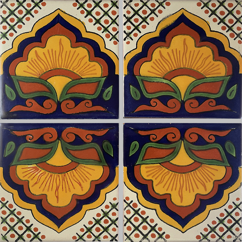 TalaMex Sunrise Talavera Mexican Tile Details