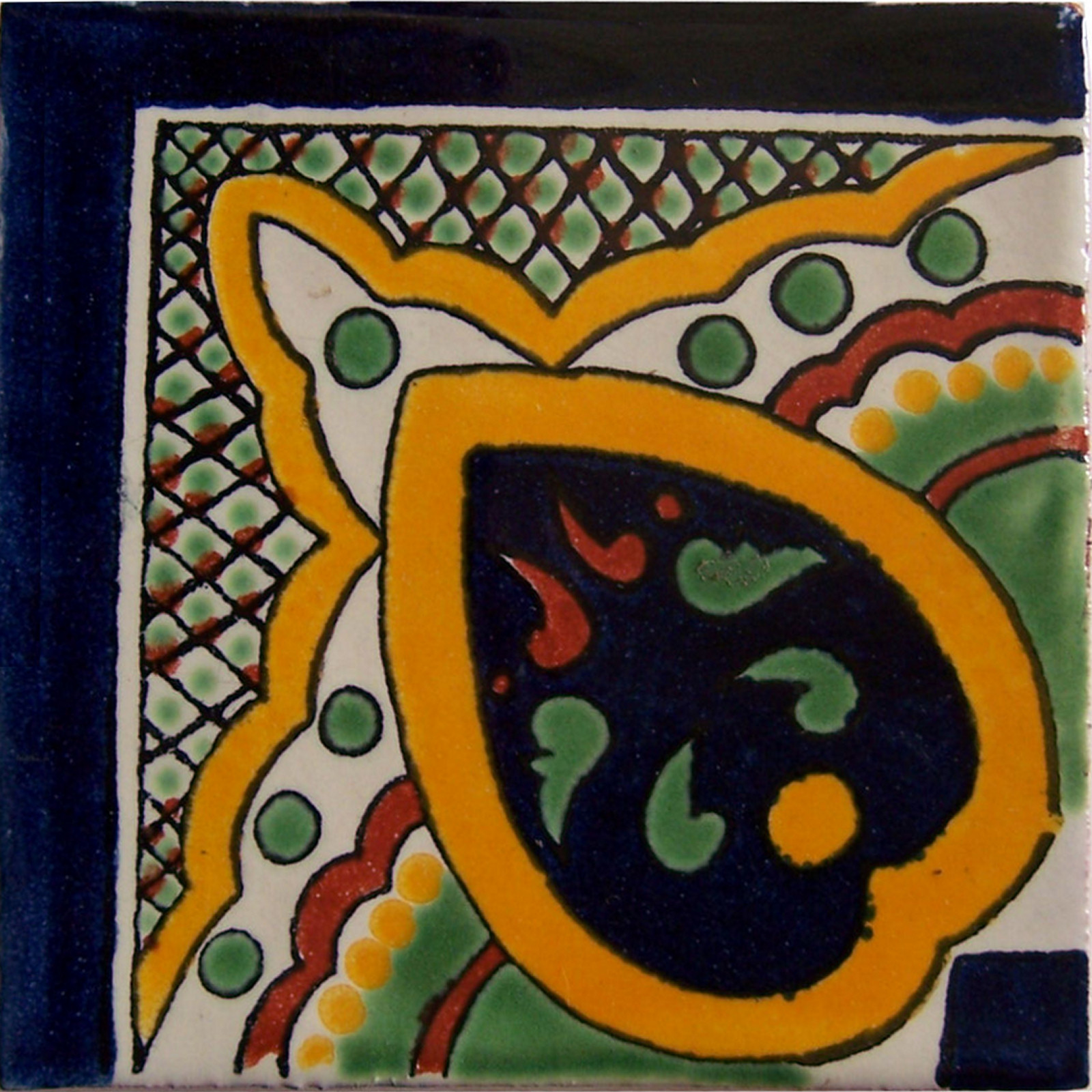 TalaMex Corner Greca C Talavera Mexican Tile