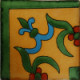 TalaMex Yellow Liz Flower Corner Talavera Mexican Tile