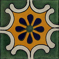 TalaMex Arab Green Talavera Mexican Tile