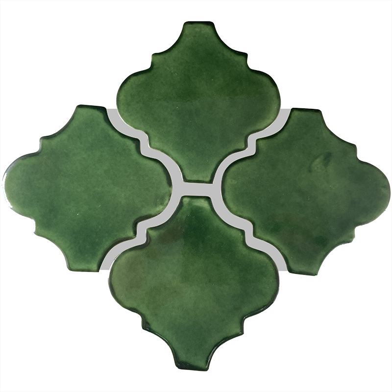 TalaMex Lantern Green Mexican Tile Details