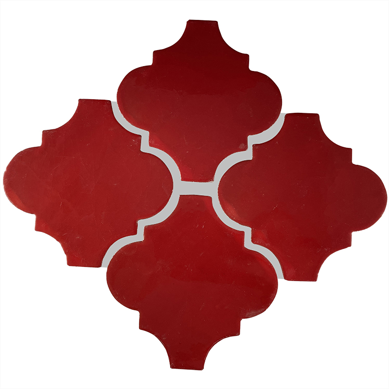 TalaMex Lantern Red Mexican Tile Details