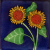 TalaMex Double Sunflower Talavera Mexican Tile