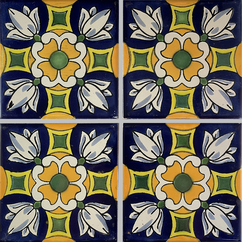 TalaMex Cotton Santa Barbara Mexican Tile  Details