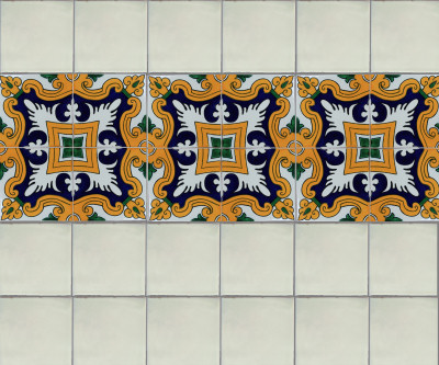 TalaMex Opal Santa Barbara Mexican Tile  Details