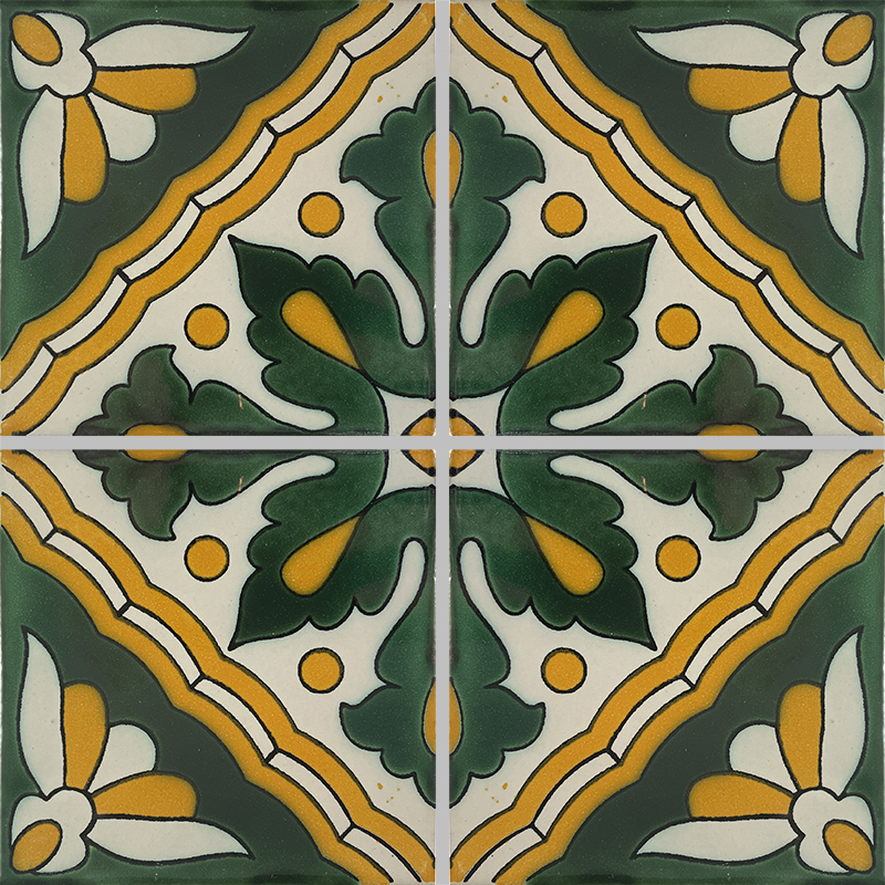 TalaMex Azalea Santa Barbara Mexican Tile  Details