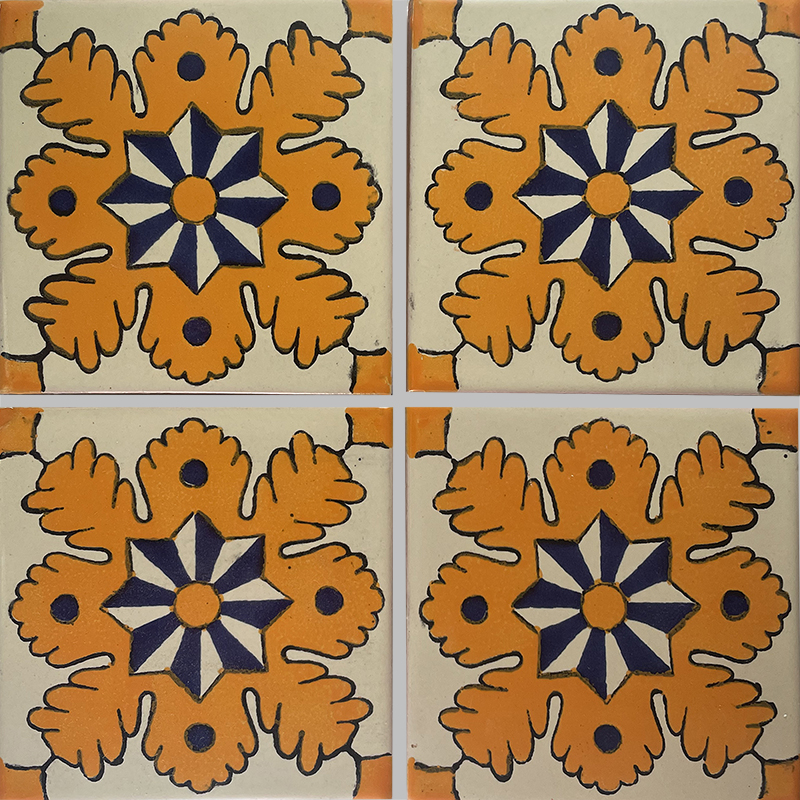 TalaMex Forsythia Santa Barbara Mexican Tile  Details