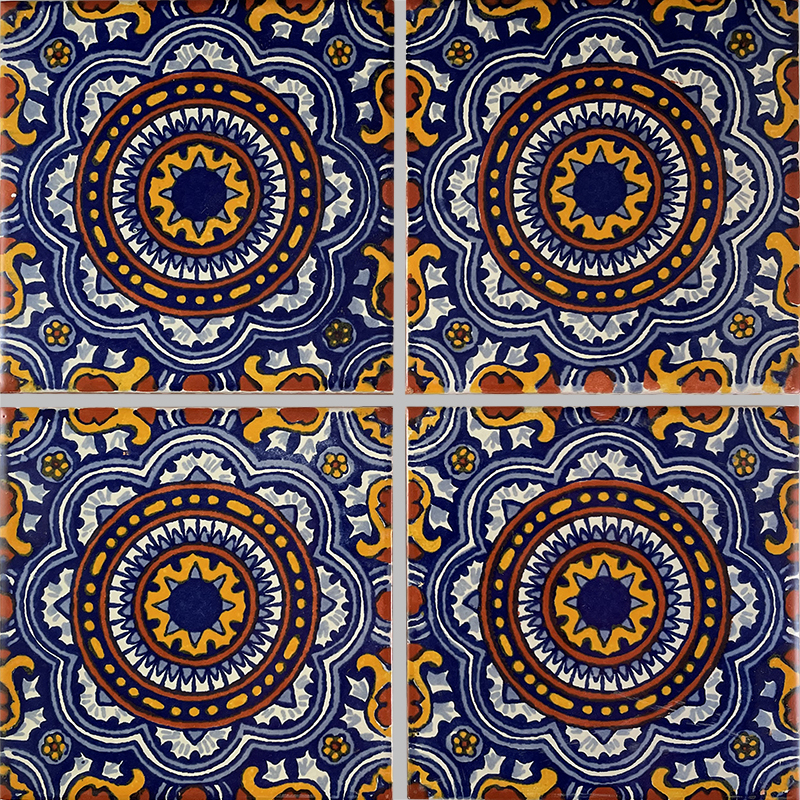 TalaMex Full Moroccan Talavera Mexican Tile Details