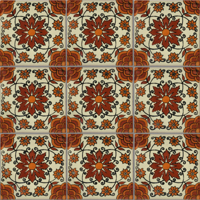 TalaMex Mori Talavera Mexican Tile Close-Up