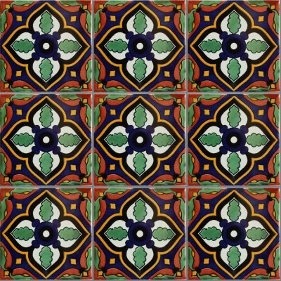 TalaMex Sassari Talavera Mexican Tile Close-Up