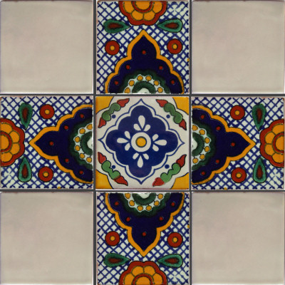 Terni Talavera Mexican Tile Close-Up