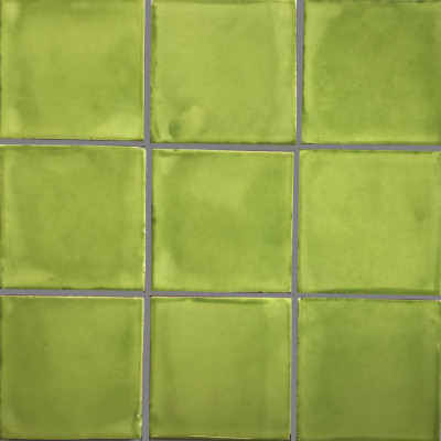 TalaMex Lime Talavera Mexican Tile Close-Up