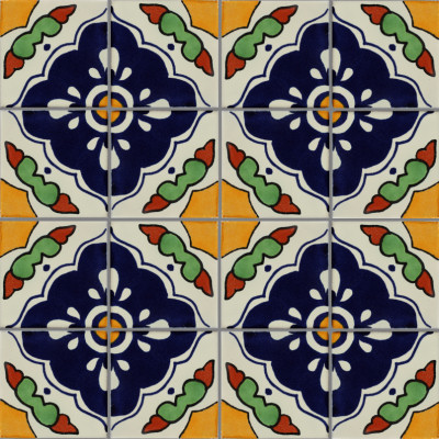 TalaMex Guadalajara II Talavera Mexican Tile Details